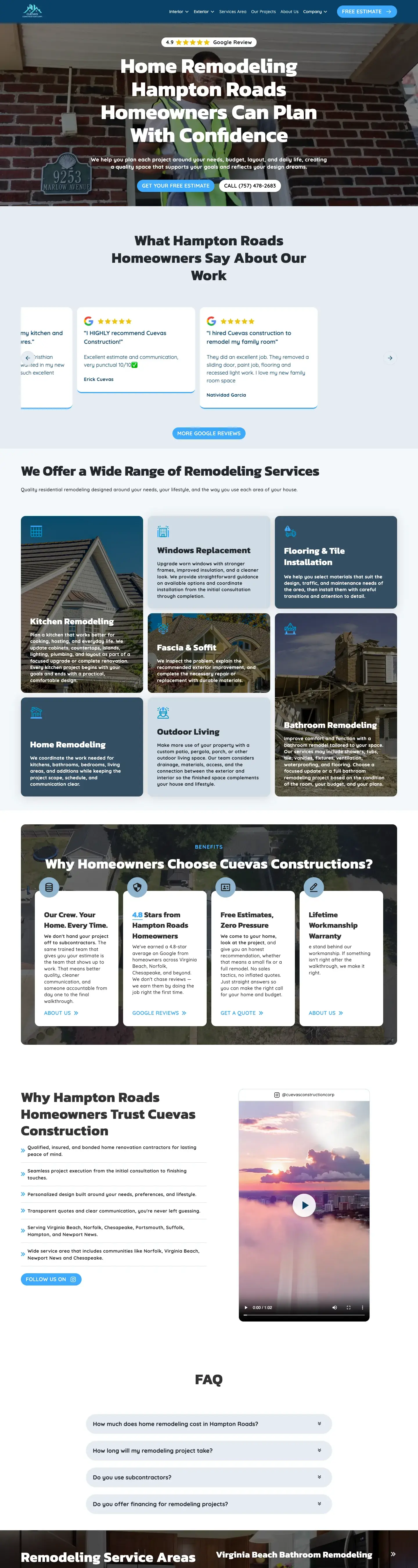 Cuevas Construction: Construction